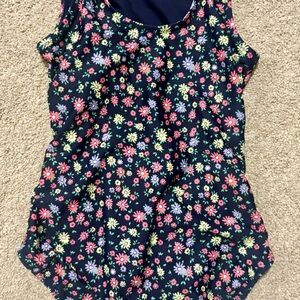 GAP Floral Kids Swim One Piece - Navy and Multicolor